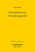 Cover-Bild zum Titel 'Beweislasten im Verwaltungsrecht' von 'Pia Wirtz'