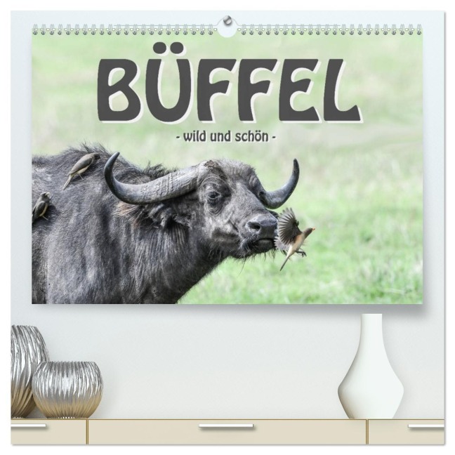 Büffel - wild und schön (hochwertiger Premium Wandkalender 2026 DIN A2 quer), Kunstdruck in Hochglanz - Robert Styppa