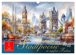 Cover-Bild zum Titel 'Stadtpoesie in sanften Farben (Wandkalender 2026 DIN A3 quer), CALVENDO Monatskalender' von 'Meike und Peter Roder'