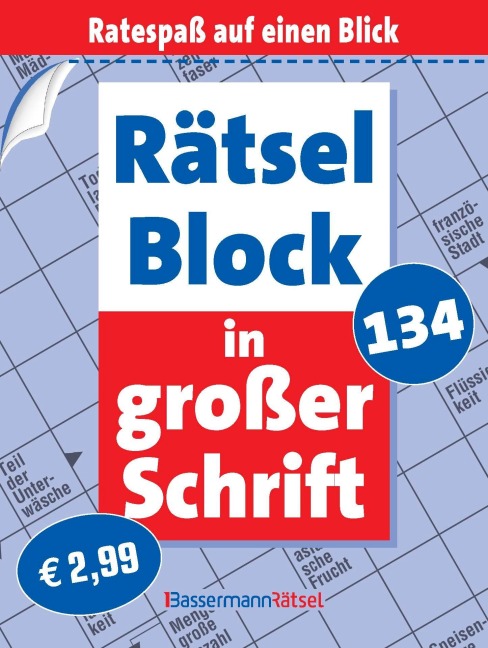 Rätselblock in großer Schrift 134 (5 Exemplare à 2,99 EUR) - Eberhard Krüger