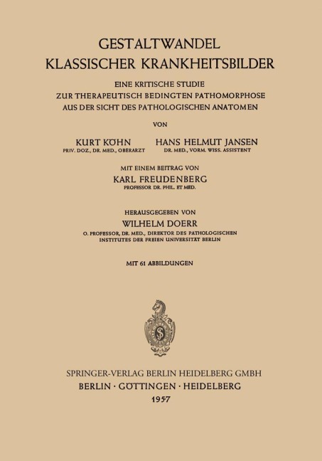 Gestaltwandel Klassischer Krankheitsbilder - Kurt Köhn, Hans H. Jansen