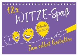 12 x WITZE-Spaß - Bastelkalender (Tischkalender 2025 DIN A5 quer), CALVENDO Monatskalender - ROTH-Design ROTH-Design