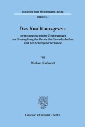 Cover-Bild zum Titel 'Das Koalitionsgesetz.' von 'Michael Gerhardt'
