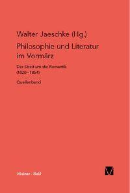 Philosophie und Literatur im Vormärz / Philosophie und Literatur im Vormärz - 