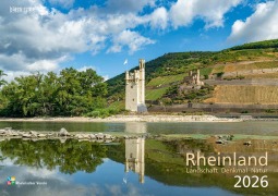 Cover-Bild zum Titel 'Rheinland 2026 Wandkalender A4 quer Spiralbindung 28 Blatt mit 56 Seiten' von ''
