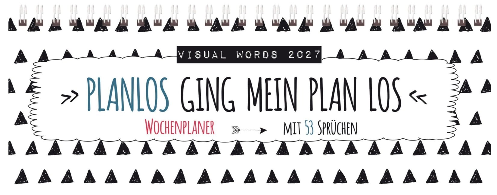 Tischquerkalender Visual Words 2027 - 