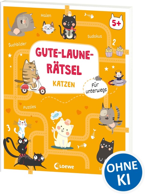 Gute-Laune-Rätsel für unterwegs - Katzen - 