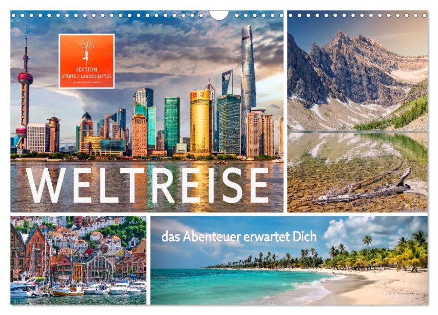 Weltreise - das Abenteuer erwartet Dich (Wandkalender 2026 DIN A3 quer), CALVENDO Monatskalender - Peter Roder
