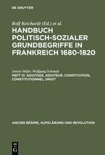 Agiotage, agioteur. Constitution, constitutionnel. Droit - Wolfgang Schmale, Anette Höfer