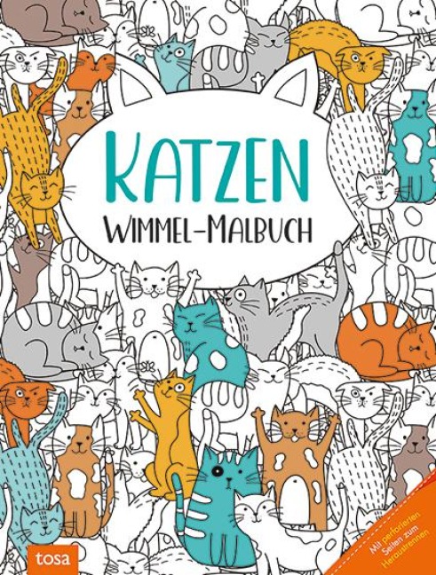 Katzen - Wimmel-Malbuch - 