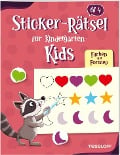 Sticker-Rätsel für Kindergarten-Kids. Farben und Formen - 