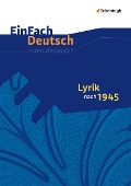 Cover-Bild zum Titel 'Lyrik nach 1945. EinFach Deutsch Unterrichtsmodelle' von 'Norbert Schläbitz'