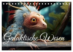Cover-Bild zum Titel 'Galaktische Wesen (Tischkalender 2026 DIN A5 quer), CALVENDO Monatskalender' von 'Daniela Tapper'
