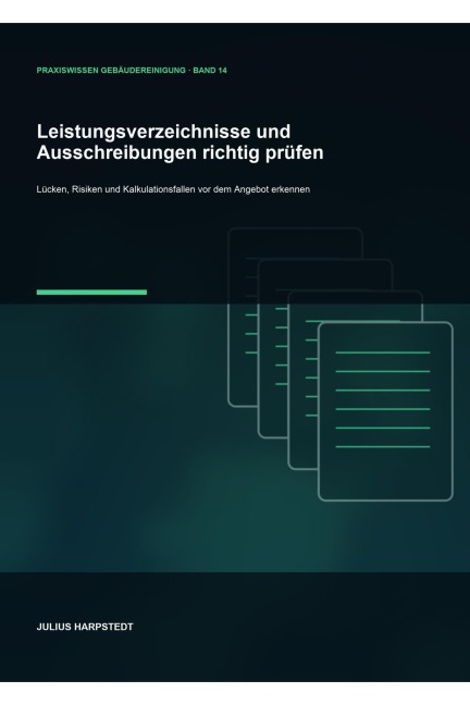 Leistungsverzeichnisse und Ausschreibungen richtig prüfen - Julius Harpstedt