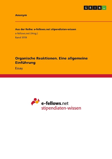 Organische Reaktionen. Eine allgemeine Einführung - Anonymous