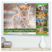 Cover-Bild zum Titel 'Lustige Eselgeschichten (hochwertiger Premium Wandkalender 2026 DIN A2 quer), Kunstdruck in Hochglanz' von 'Steffen Gierok-Latniak'