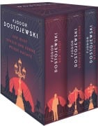 Cover-Bild zum Titel 'Dostojewski - Drei Bände im Schuber. Schuld und Sühne. Der Idiot. Weiße Nächte (Die großen Erzählungen)' von 'Fjodor M. Dostojewski'
