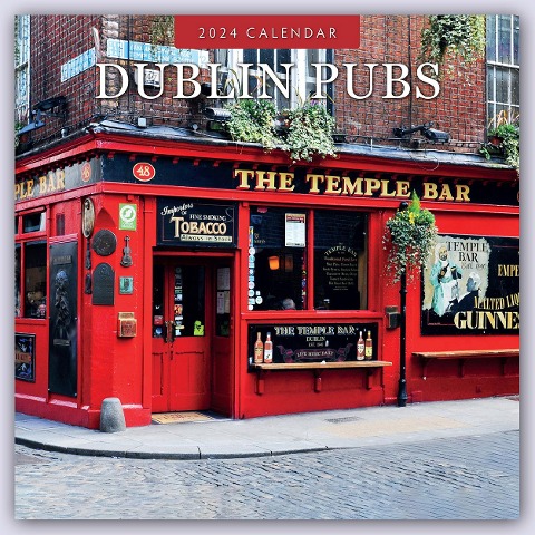 Dublin Pubs 2024 - 16-Monatskalender - Robin Red