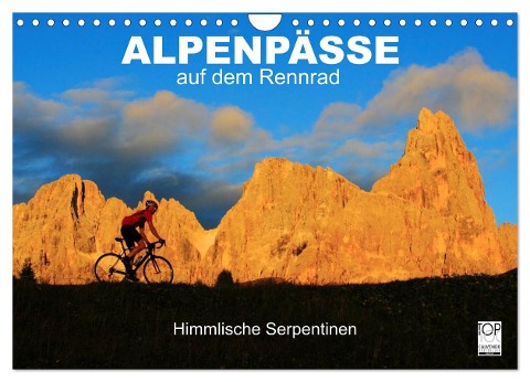 Alpenpässe auf dem Rennrad "Himmlische Serpentinen" (Wandkalender 2024 DIN A4 quer), CALVENDO Monatskalender - Matthias Rotter