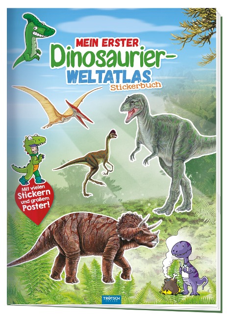 Trötsch Stickerbuch Mein erster Dinosaurier Weltatlas - 