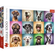 Cover-Bild zum Titel 'Puzzles - "1000" - Lustige Hunde Porträts' von ''