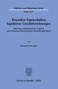 Cover-Bild zum Titel 'Besondere Eigenschaften legislativer Geschäftsordnungen.' von 'Katharina Schwengel'