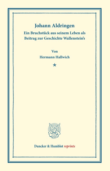 Johann Aldringen - Hermann Hallwich