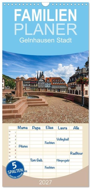 Familienplaner 2027 - Gelnhausen Stadt mit 5 Spalten (Wandkalender, 21 x 45 cm) CALVENDO - Petrus Bodenstaff
