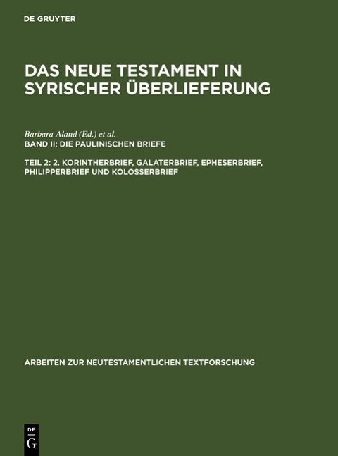 2. Korintherbrief, Galaterbrief, Epheserbrief, Philipperbrief und Kolosserbrief - 