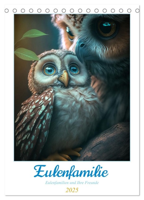Eulenfamilie (Tischkalender 2025 DIN A5 hoch), CALVENDO Monatskalender - Steffen Gierok-Latniak