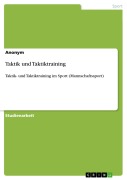 Cover-Bild zum Titel 'Taktik und Taktiktraining' von ''