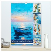 Cover-Bild zum Titel 'Wasserlandschaften. Im Fluss der Farben (hochwertiger Premium Wandkalender 2027 DIN A2 hoch), Kunstdruck in Hochglanz' von 'Rose Hurley'