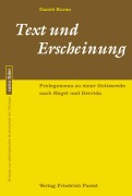 Cover-Bild zum Titel 'Text und Erscheinung' von 'Daniel Kuran'