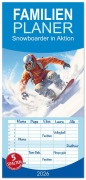 Familienplaner 2026 - Snowboarder in Aktion mit 5 Spalten (Wandkalender, 21 x 45 cm) CALVENDO - Liselotte Brunner-Klaus