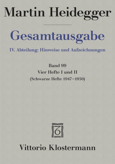 Vier Hefte I und II - Martin Heidegger