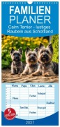 Cover-Bild zum Titel 'Familienplaner 2027 - Cairn Terrier - lustiges Raubein aus Schottland mit 5 Spalten (Wandkalender, 21 x 45 cm) CALVENDO' von 'Claudia Kleemann'