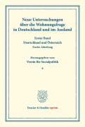 Cover-Bild zum Titel 'Neue Untersuchungen über die Wohnungsfrage in Deutschland und im Ausland.' von '/'