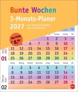 Cover-Bild zum Titel 'Bunte Wochen 3-Monatsplaner 2027' von ''