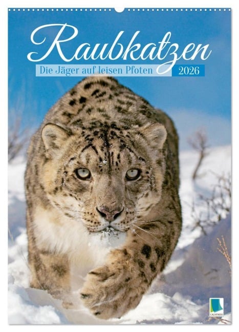 Raubkatzen: Die Jäger auf leisen Pfoten (Wandkalender 2026 DIN A2 hoch), CALVENDO Monatskalender - Calvendo Calvendo