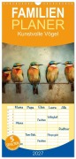Cover-Bild zum Titel 'Familienplaner 2027 - Kunstvolle Vögel mit 5 Spalten (Wandkalender, 21 x 45 cm) CALVENDO' von 'Steffen Gierok-Latniak'