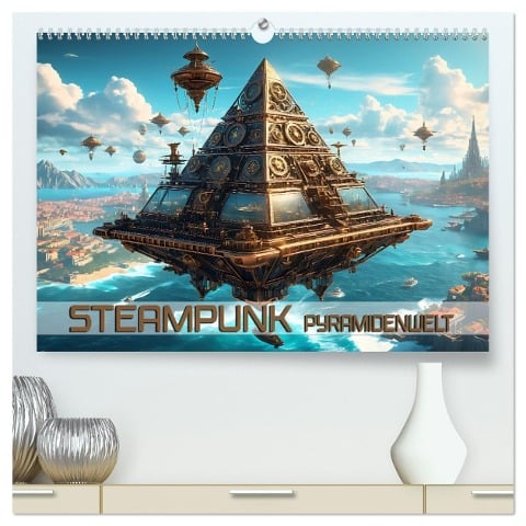 Steampunk Pyramidenwelt (hochwertiger Premium Wandkalender 2025 DIN A2 quer), Kunstdruck in Hochglanz - Renate Utz