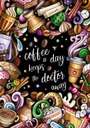 Cover-Bild zum Titel 'A Coffee a Day Keeps the Doctor Away - Das entspannende Malbuch für Kaffee-Liebhaber' von 'Inspirations Lounge'