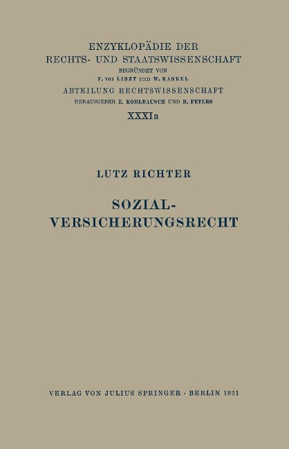 Sozialversicherungsrecht - Lutz Richter