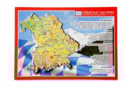 Cover-Bild zum Titel 'Reliefpostkarte Bayern' von 'André Markgraf, Mario Engelhardt'