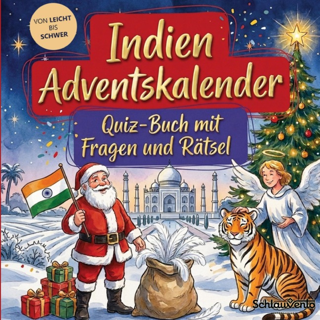 Indien-Adventskalender: Quiz-Buch mit Fragen und Rätsel - Schlauvento Interactive