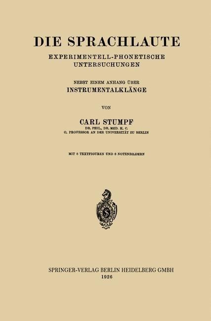 Die Sprachlaute - Carl Stumpf