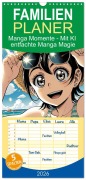 Familienplaner 2026 - Manga Momente - Mit KI entfachte Manga Magie mit 5 Spalten (Wandkalender, 21 x 45 cm) CALVENDO - Marco Warstat