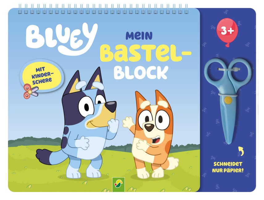 Bluey Mein Bastelblock mit kindersicherer Schere - 