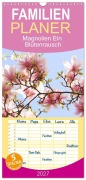 Cover-Bild zum Titel 'Familienplaner 2027 - Magnolien Ein Blütenrausch mit 5 Spalten (Wandkalender, 21 x 45 cm) CALVENDO' von 'Gisela Kruse'
