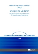 Cover-Bild zum Titel 'Erschwerte Lektüren' von ''
